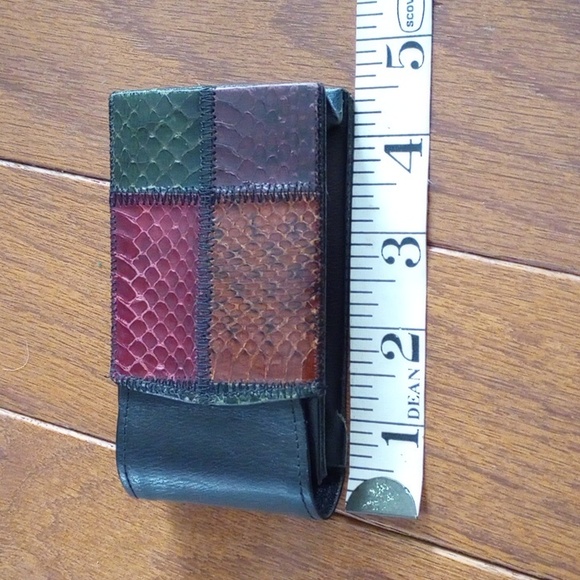 Vintage Cigarette Case Leather and Snakeskin - Picture 5 of 6